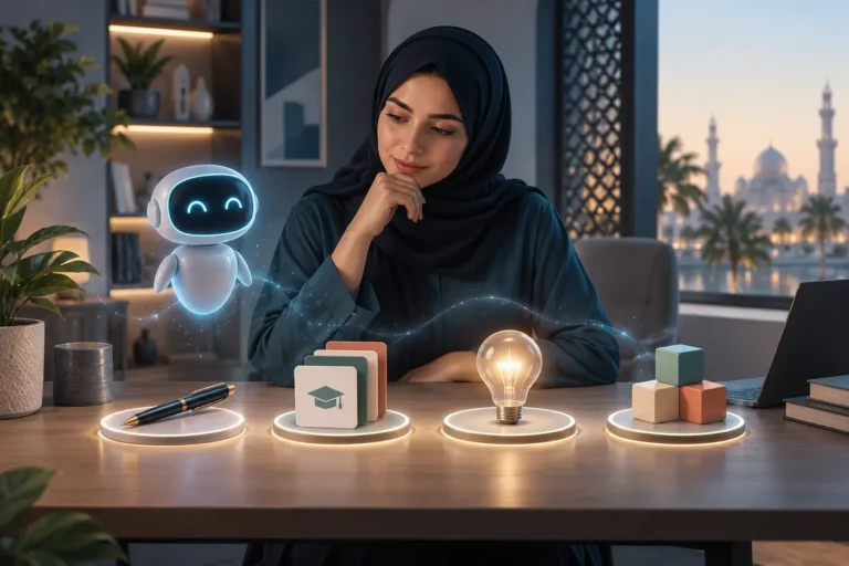 شخص يستخدم مساعداً رقمياً في عدة مهام يومية